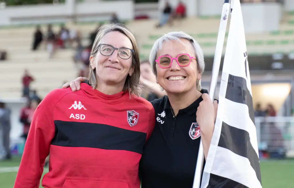 Rozenn NGASSA et la présidente du Stade Rennais Anne-Sophie Demoulin