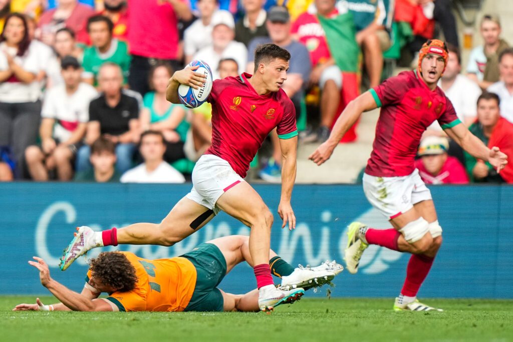 Rodrigo Marta in Portugal colours against Australia at the 2023 Rugby World Cup